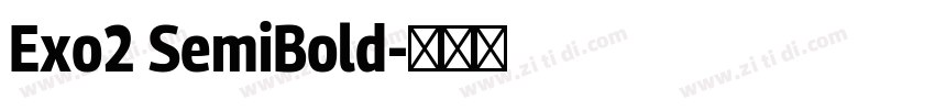 Exo2 SemiBold字体转换